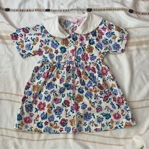 Vintage Heartfelt Floral Collared Dress Size 6